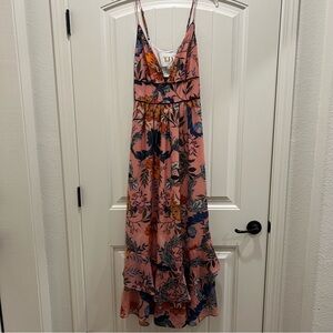 The Jetset Diaries TJD Floral Pink Maxi Dress XS #beach #miami #vacation